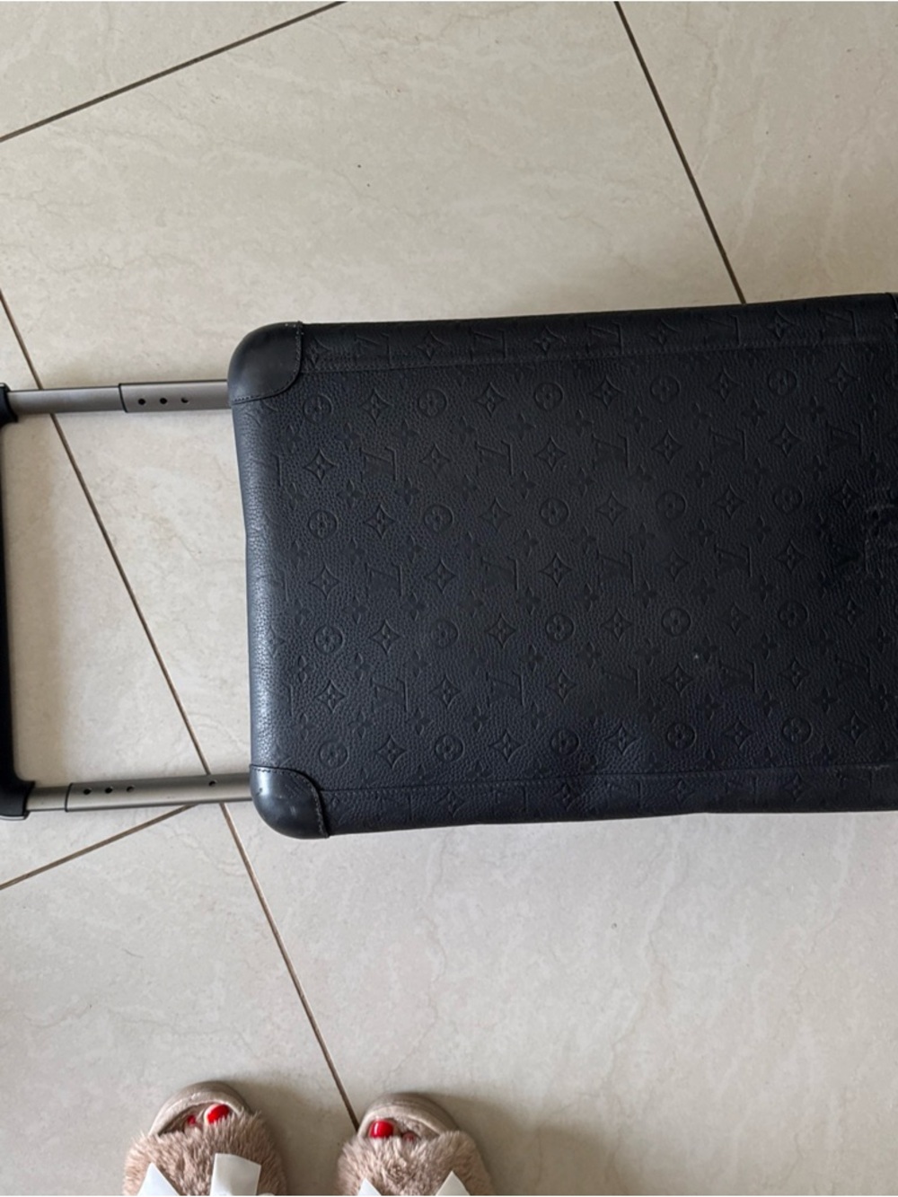 Louis Vuitton Horizon 55 Monogram Shadow Black Leather Carry-On Luggage Suitcase - Picture 9 of 12